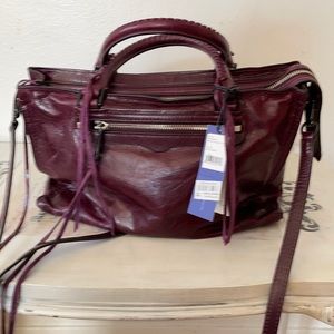 Rebecca Minkoff Reagan satchel tote in dark cherry